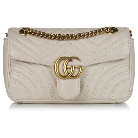 borsa tracolla gucci bianca|Borsa a tracolla GG Marmont Super Mini in pelle .